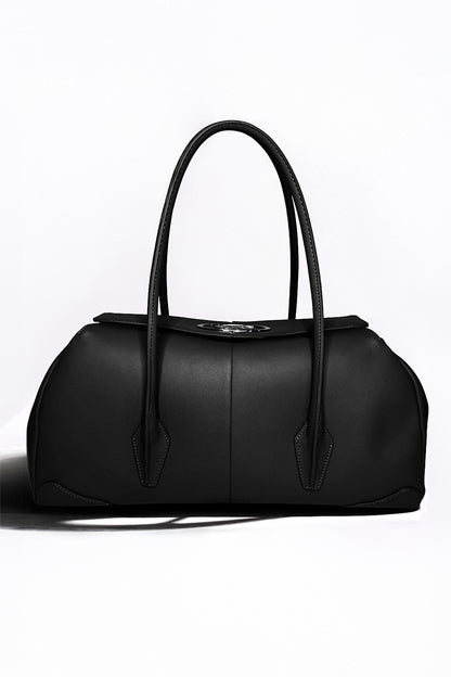 AYZAHD Boulevard Large luxury handbag handcrafted in Dubai. Exclusive alternative to Chanel, Louis Vuitton, and Bottega Veneta for Ounass, Level Shoes, Galeries Lafayette, and Harrods shoppers.